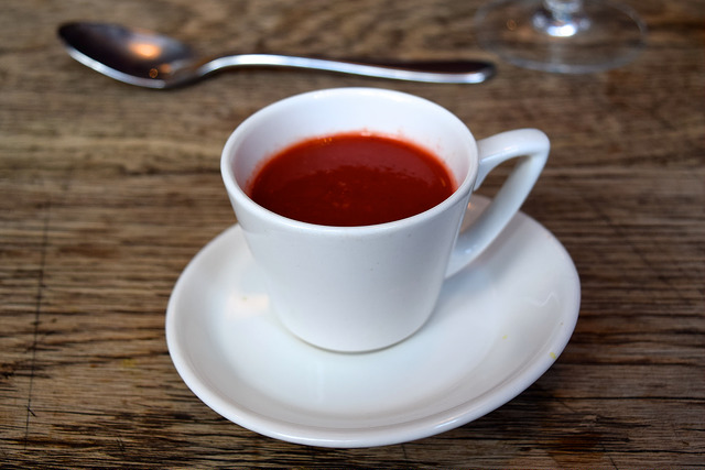 Tomato & Beetroot Soup from the Autumn Tasting Menu at The Ambrette, Canterbury | www.rachelphipps.com @rachelphipps