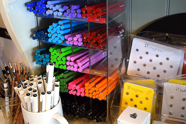 Coloured Pens at Urbanic Paper Boutique, Los Angeles | www.rachelphipps.com @rachelphipps