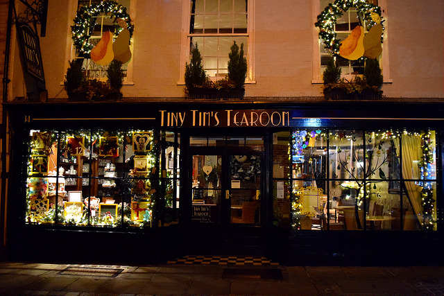 Tiny Tim's Tea Rooms Christmas Windows, Canterbury | www.rachelphipps.com @rachelphipps