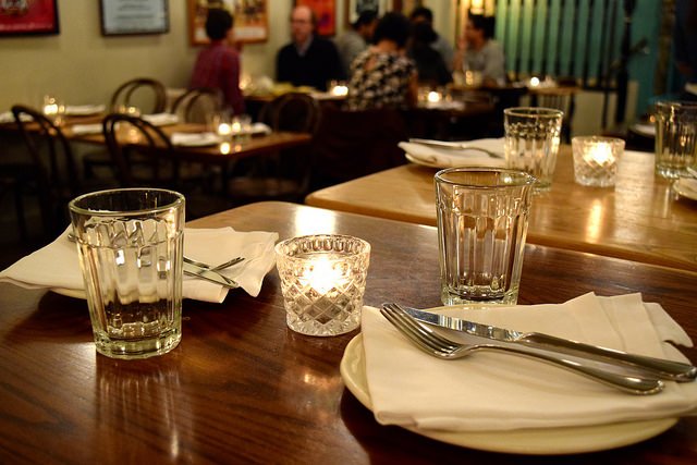 Tables at Ceviche, Soho | www.rachelphipps.com @rachelphipps