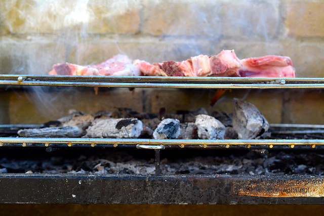 Barbecuing Veal Chops in Brittany, France | www.rachelphipps.com @rachelphipps