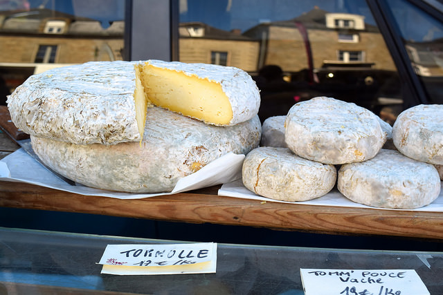Local Cheeses at Combourg Market, Brittany | www.rachelphipps.com @rachelphipps