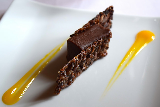 Chocolate and Mango Sweet at Chateau de la Treyne | www.rachelphipps.com @rachelphipps