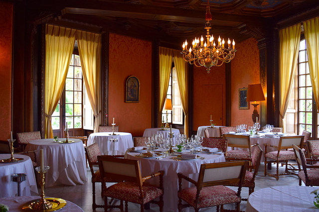 Dining Room at Chateau de la Treyne | www.rachelphipps.com @rachelphipps
