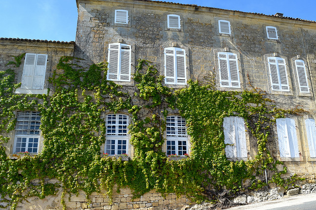 White Shuttered Windows in Beaumont-du-Perigord | www.rachelphipps.com @rachelphipps