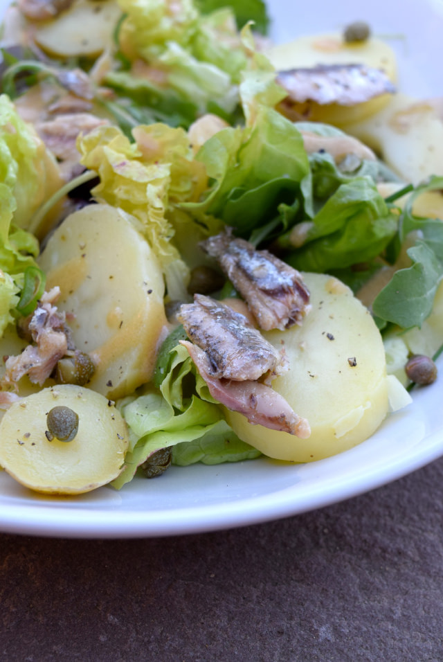 Anchovy, Caper & Potato Salad | www.rachelphipps.com @rachelphipps