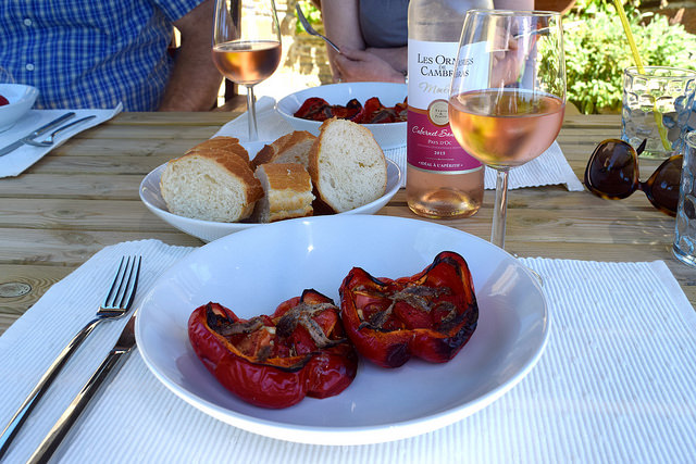 Summer Lunch of Italian Roasted Peppers with Tomatoes and Anchovies | www.rachelphipps.com @rachelphipps