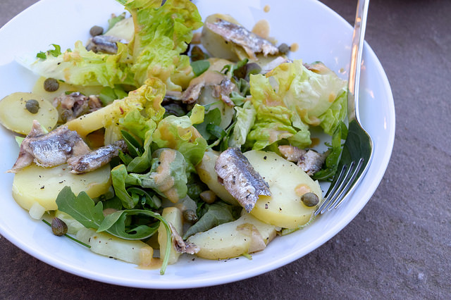 Anchovy, Caper & Potato Salad with French Vinaigrette | www.rachelphipps.com @rachelphipps