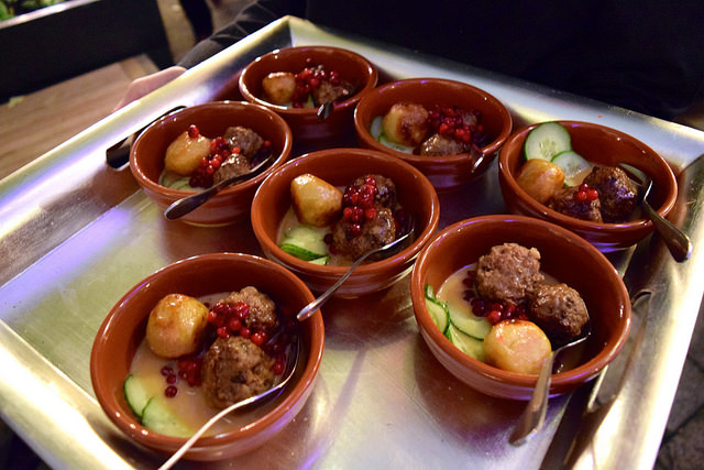 Swedish Meatballs from Red Rooster, Shoreditch at the Observer Food Monthly Awards 2016 | www.rachelphipps.com @rachelphipps