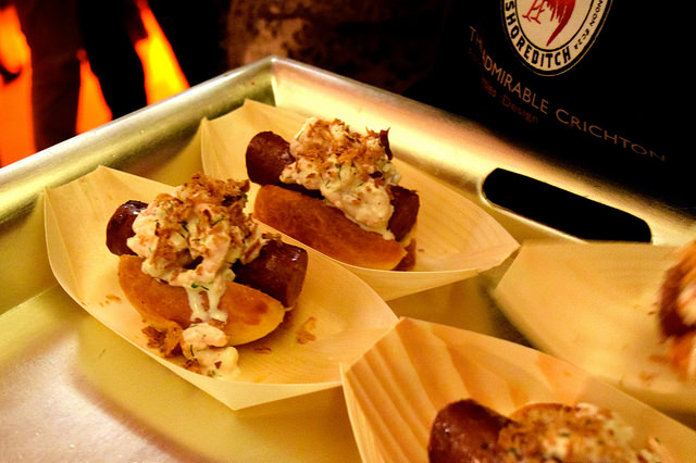 Shrimp Hotdogs from Red Rooster, Shoreditch at the Observer Food Monthly Awards 2016 | www.rachelphipps.com @rachelphipps