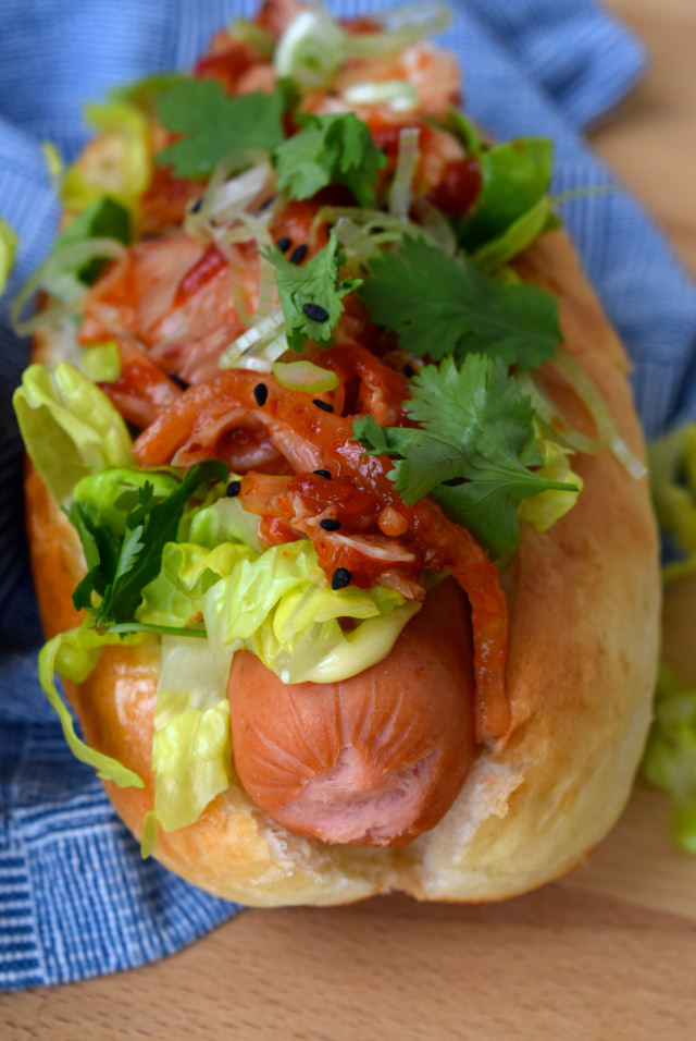 Kogi Barbecue Inspired Korean Hotdogs | www.rachelphipps.com @rachelphipps