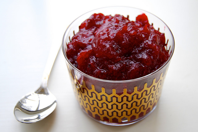 Homemade Cherry Brandy Cranberry Sauce | www.rachelphipps.com @rachelphipps