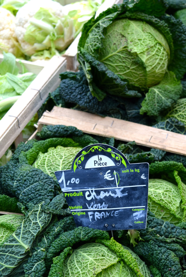 Cabbages at Combourg Market, Brittany | www.rachelphipps.com @rachelphipps