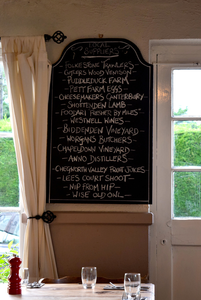 Local Suppliers at The George, Molash