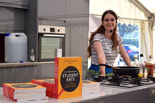In the Demo Kitchen  at We Love Hythe Food Festival with Student Eats | www.rachelphipps.com @rachelphipps