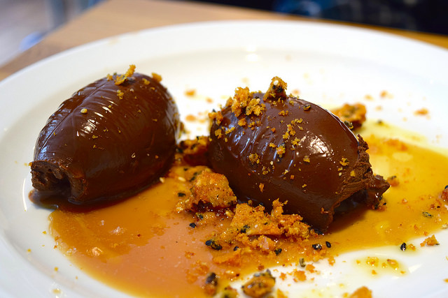Dark Chocolate Mousse with Sesame Salted Caramel at Lupins, Borough | www.rachelphipps.com @rachelphipps
