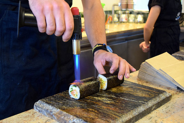 Finishing Sushi Hand Rolls from Inigo, Soho #sushi #lunch #london #soho #handrolls | www.rachelphipps.com @rachelphipps