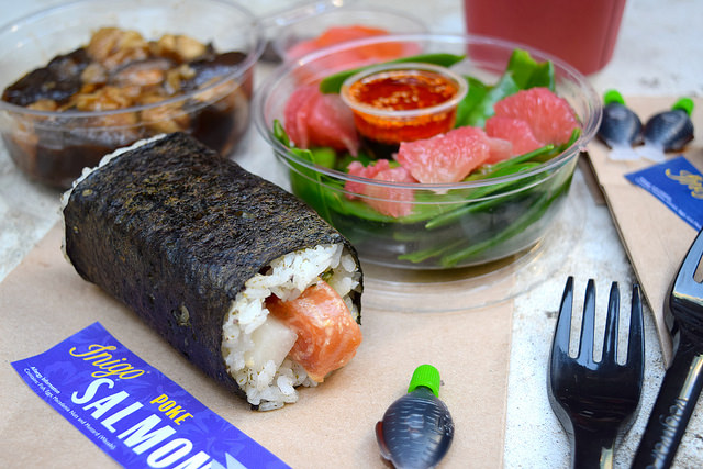 Sushi & Salad Lunch from Inigo, Soho #sushi #lunch #london #soho #handrolls | www.rachelphipps.com @rachelphipps