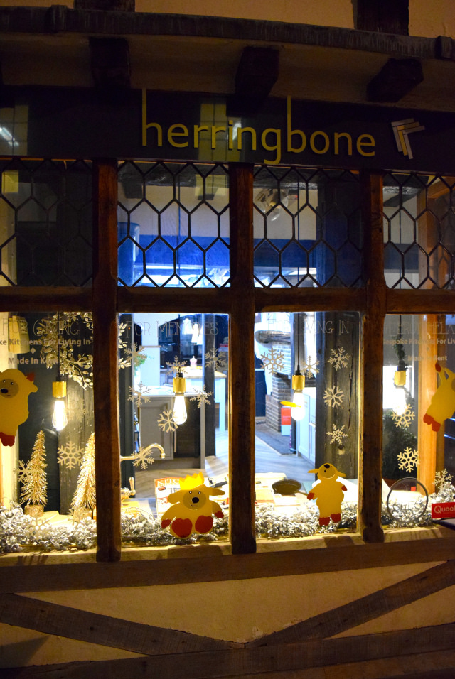 Herringbone Christmas Windows, Canterbury #christmas