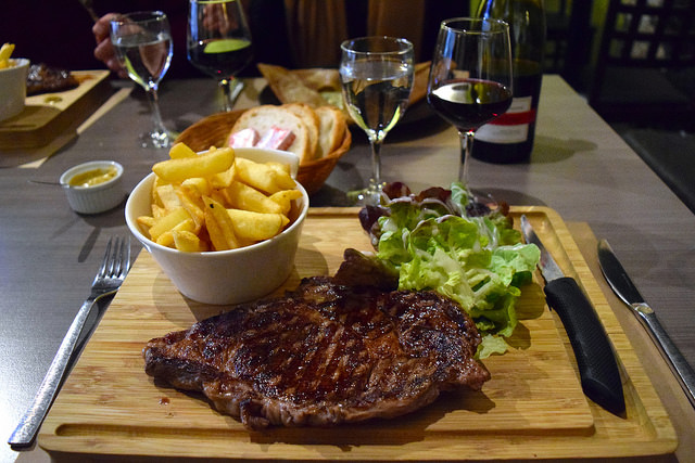 Entrecote Steak at La Cour du Temple, Combourg #steak #brittany #france