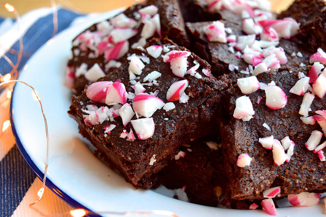 Candy Cane Brownies #christmas #brownies #baking #candycane #peppermint