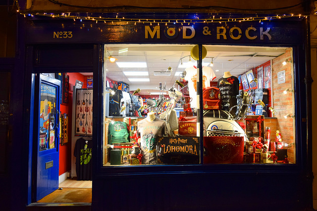 Mod Rock Christmas Windows, Canterbury #christmas