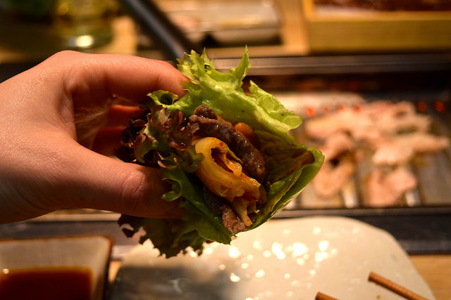 Lettuce Wraps at SuperStar Korean Barbecue