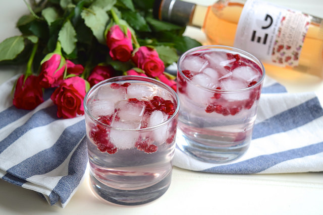 Rose and Pomegranate G&T's #ginandtonic #rose #pomegranate #gin #valentinesday