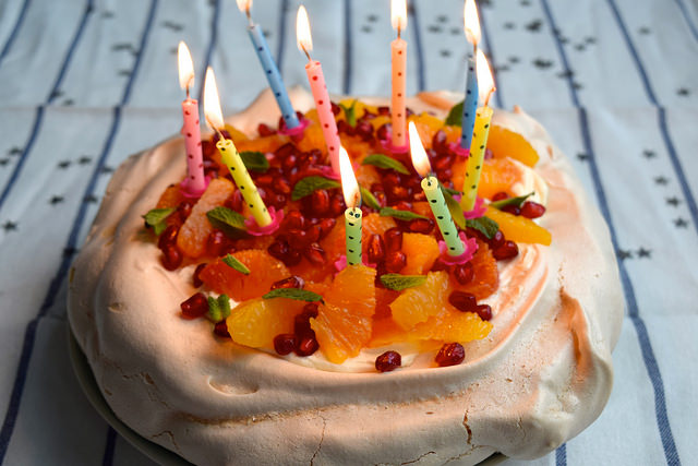 A (Smaller) Winter Citrus Pavlova + 9th Blog Birthday #pavlova #bloodorange #dessert #pomegranate #mint #meringue