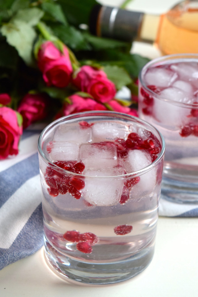 Valentines Day Rose and Pomegranate G&T's #ginandtonic #rose #pomegranate #gin #valentinesday