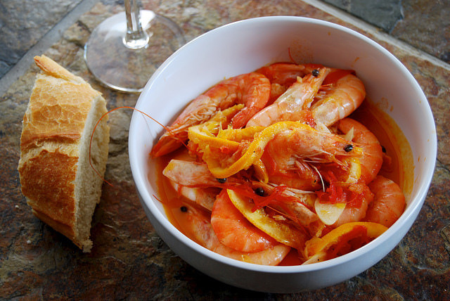 Prawns in Orange, Tomato & Cardamom #prawns #shrimp #tomato #orange #cardamom #weeknight