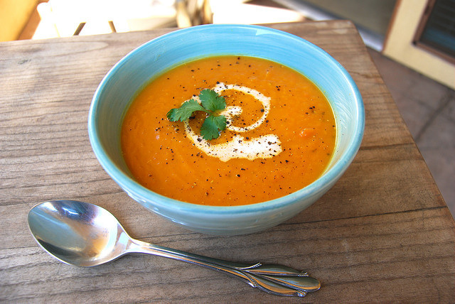 Warming Carrot Soup #soup #carrot #vegetarian