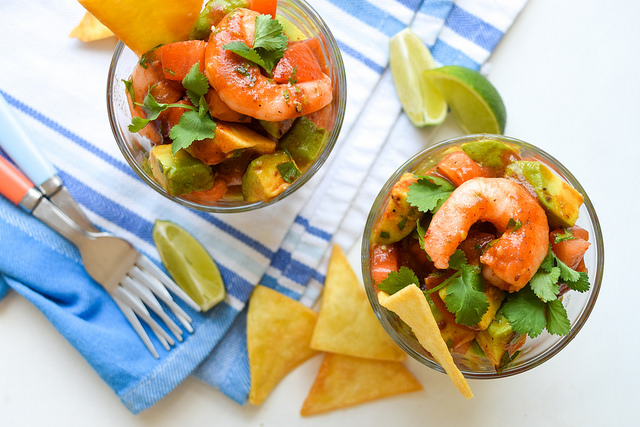 Easy Mexican Prawn Cocktails #prawn #shrimp #prawncocktail #shrimpcocktail #mexican #tomato #avocado #chipolte