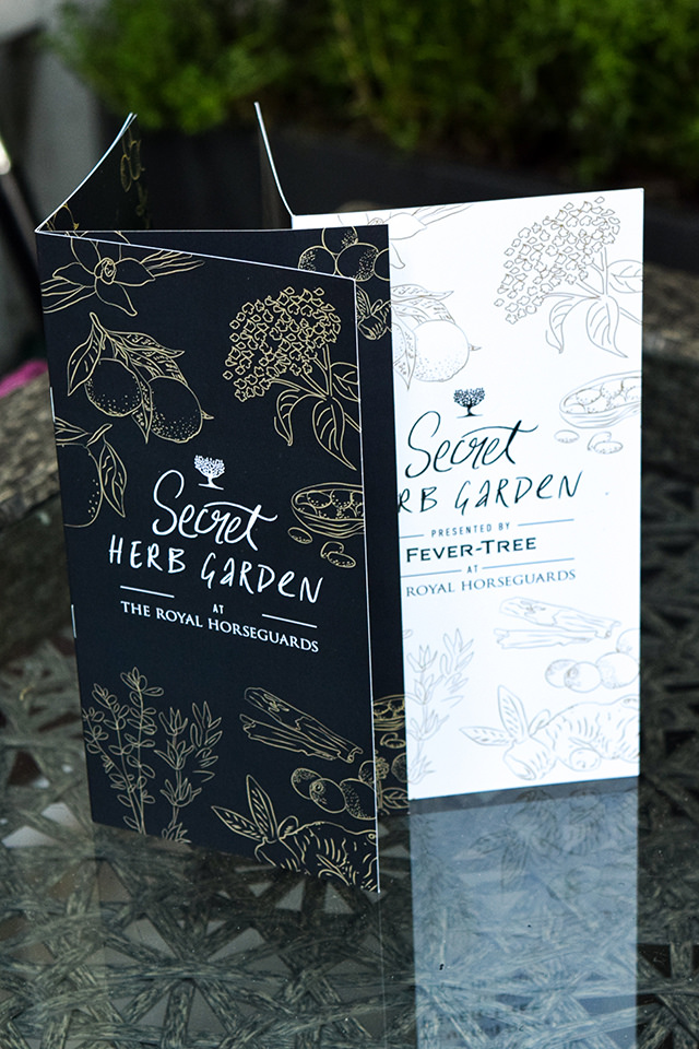 Gin Menu at The Royal Horseguards Hotel's Secret Herb Garden #gingarden #pubgarden #hotel #london