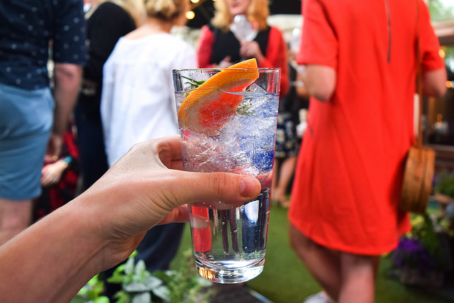 Beefeater Gin and Tonic at The Royal Horseguards Hotel's Secret Herb Garden #gin #tonic #g&t #gingarden #pubgarden #hotel #london