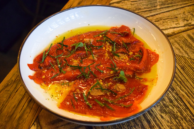 Roasted Red Peppers at Hovarda, Soho #greek #turkish #london #soho #peppers