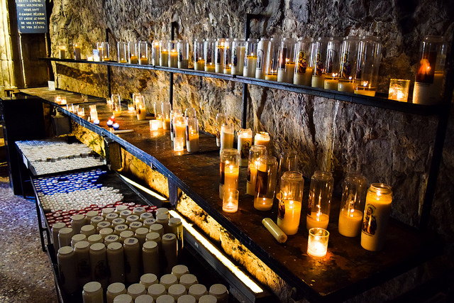 Lighting Candles at Rocamadour, Lot #unesco #rocamadour #france #travel #travelguide