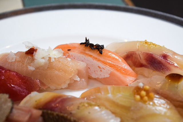 Salmon and Parmesan Sushi at Yashin Ocean House, Kensington #sushi #london #kensington
