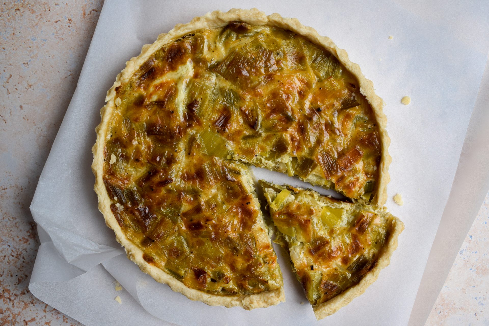 French Leek Tart (Flamiche au Poireaux)