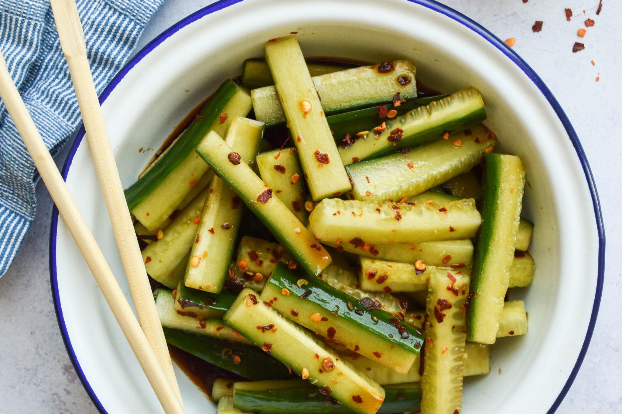 Recipe Spicy Chinese Cucumber Salad My New Furi Knife Block Rachel Phipps