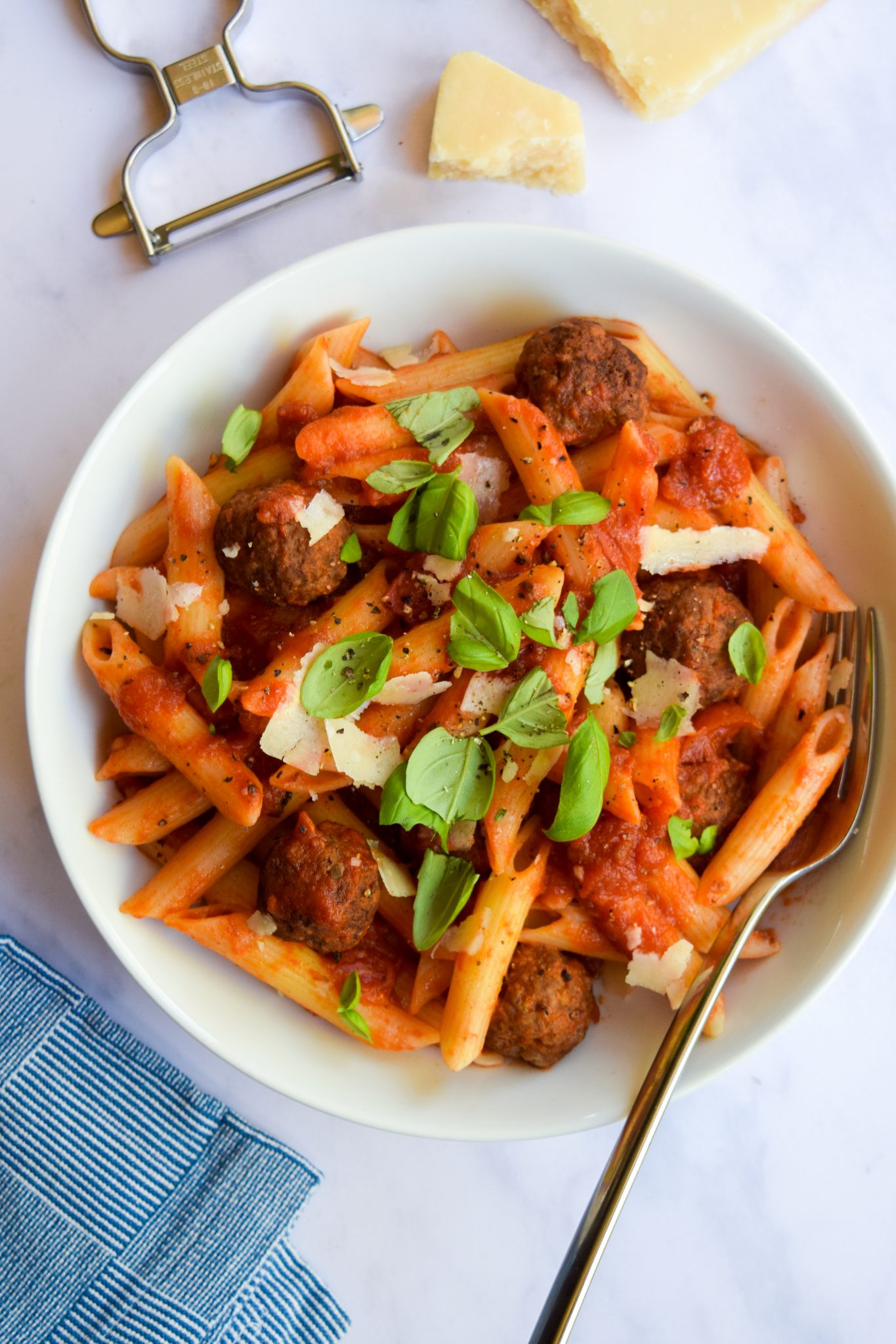 Recipe Penne and Mini Meatballs in Tomato Sauce Rachel Phipps