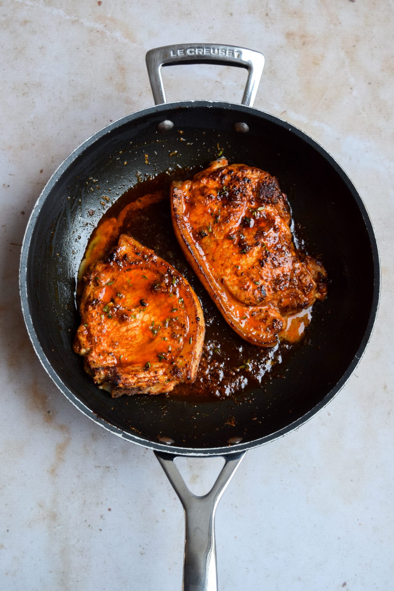 Recipe: Smoky Paprika Butter Pan Fried Pork Chops | Rachel Phipps