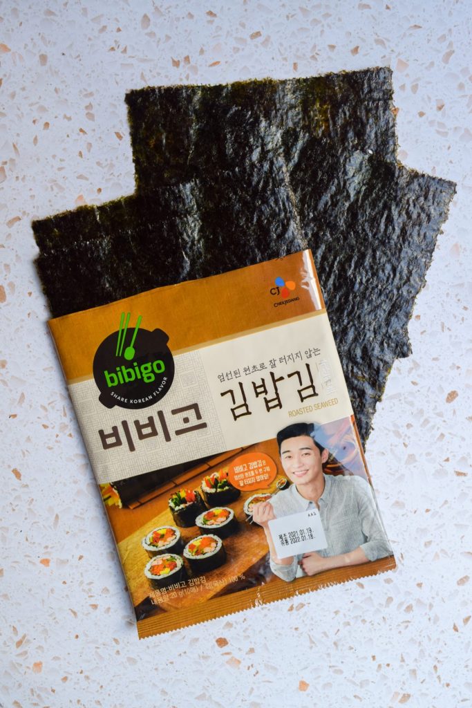 Packet of Korean dried seaweed.