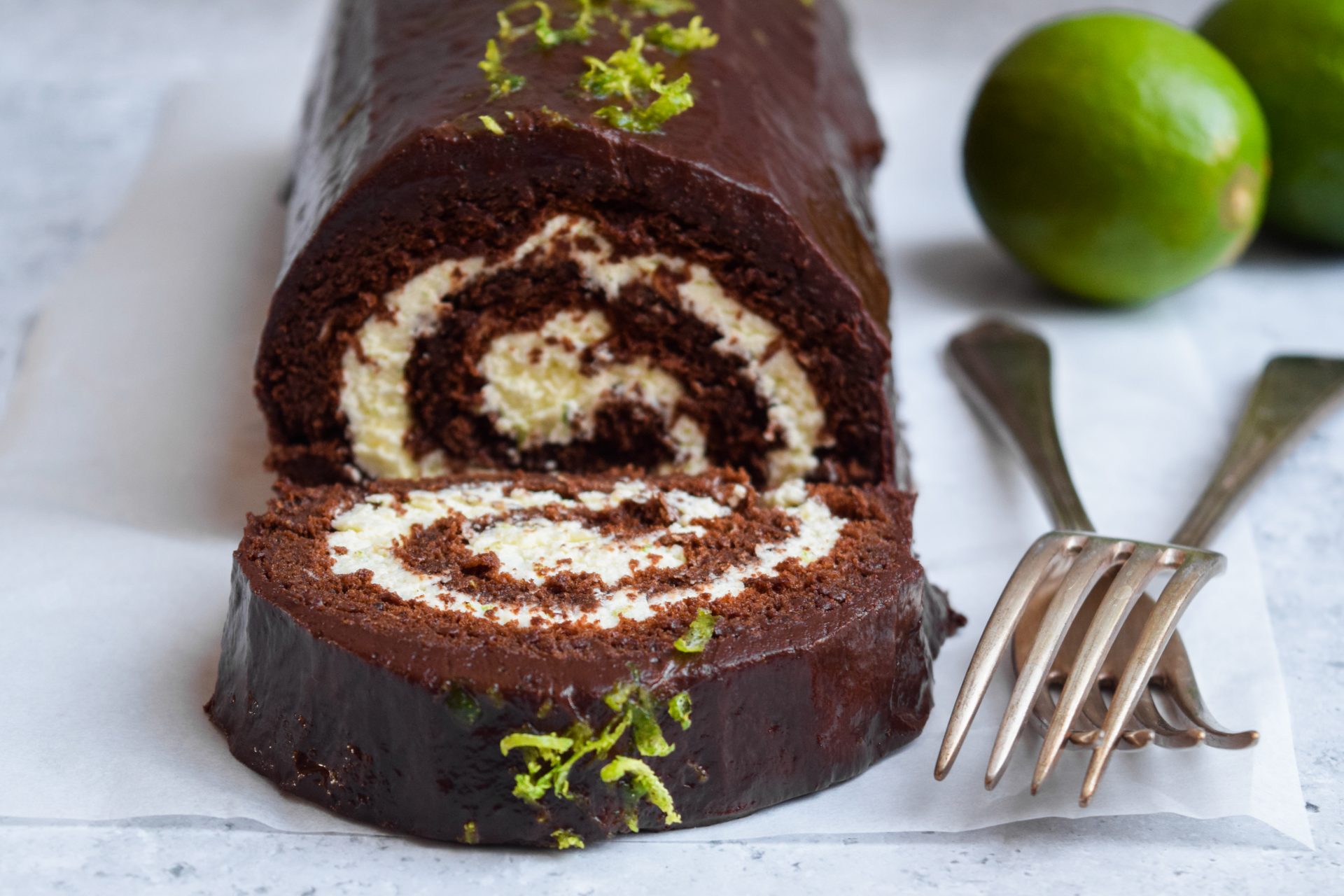 Chocolate & Lime Roll (Glutenfree) Rachel Phipps