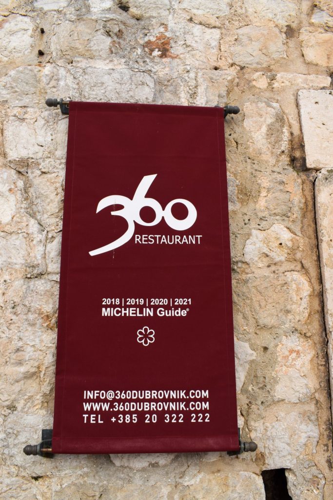 Signage for 360 Dubrovnik