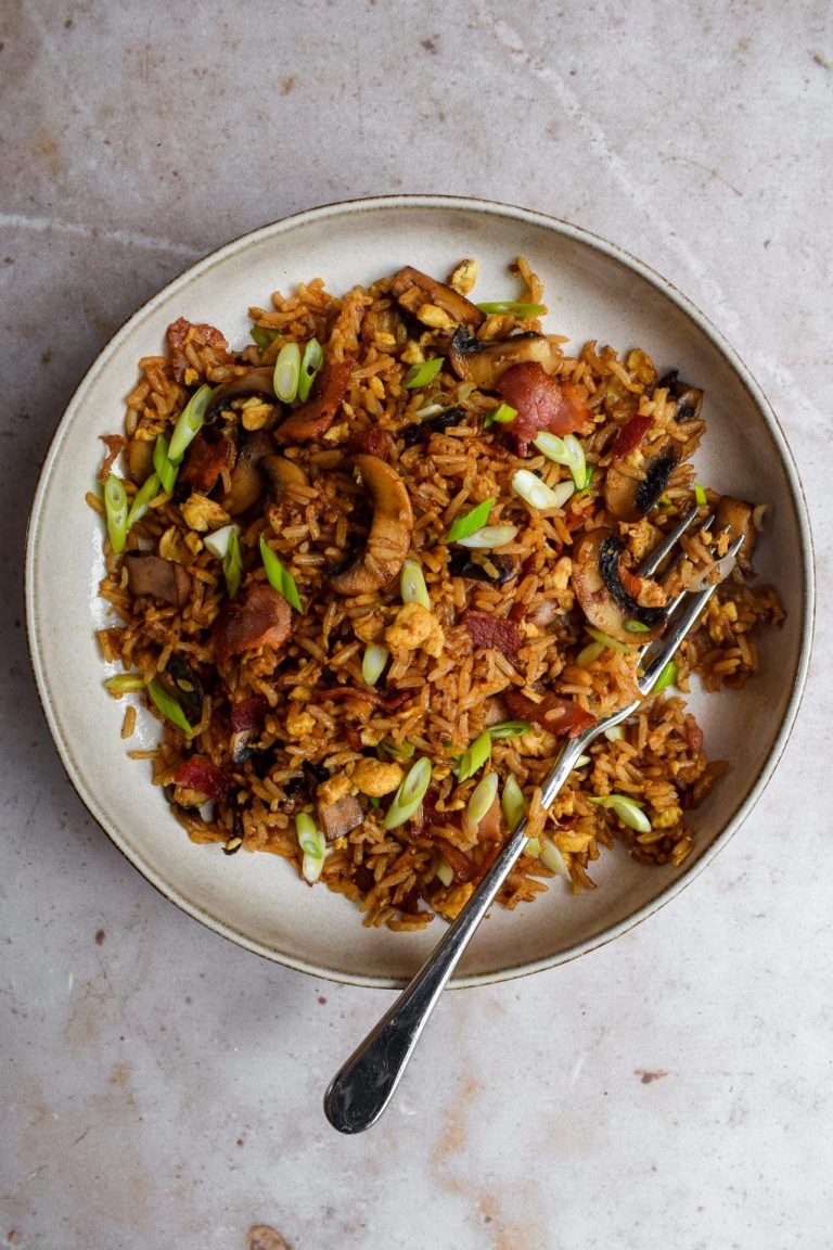 Bacon and Mushroom Egg Fried Rice Rachel Phipps