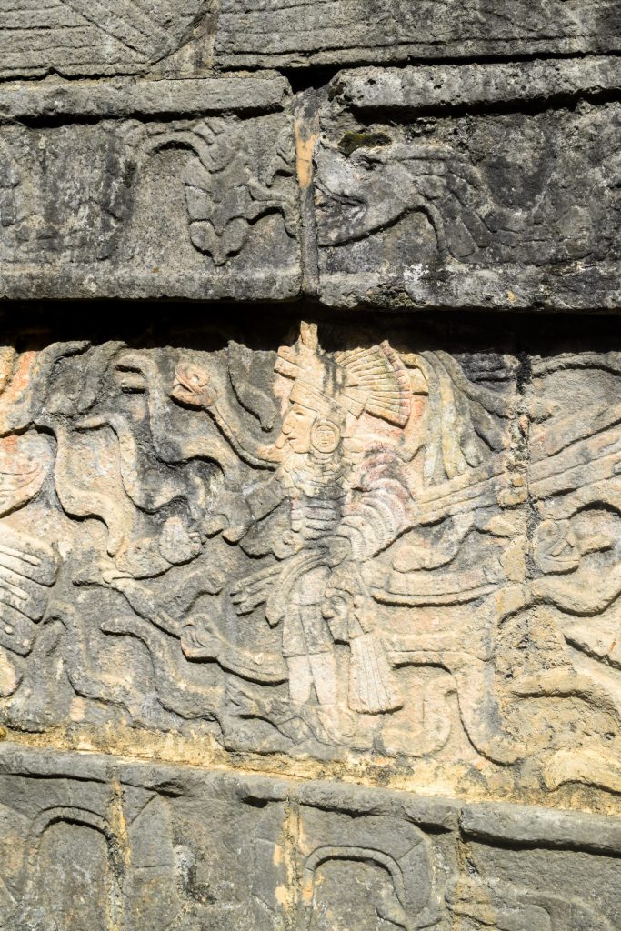 Carving close up at Chichén-Itzá.