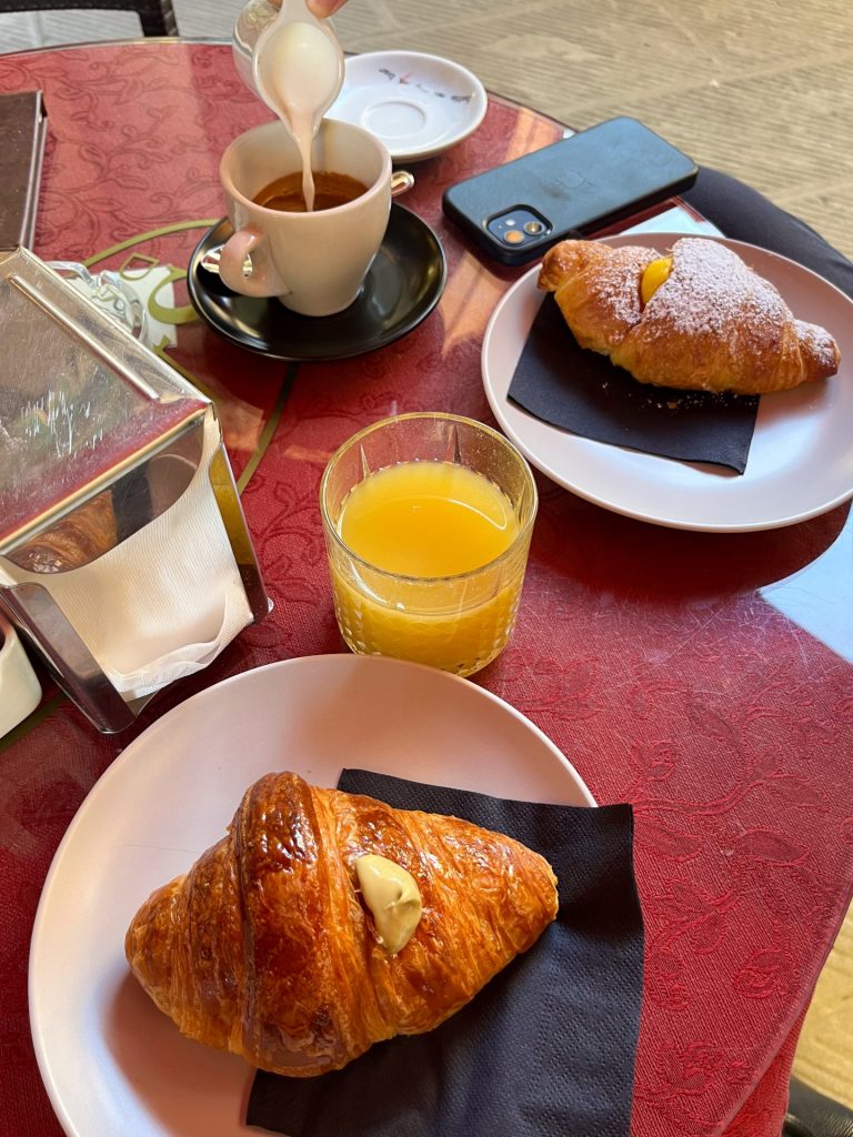 Croissants and coffee