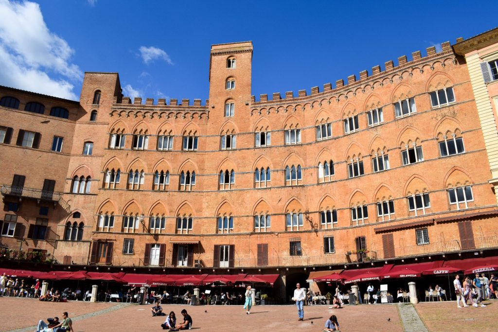 The main square in Siena.