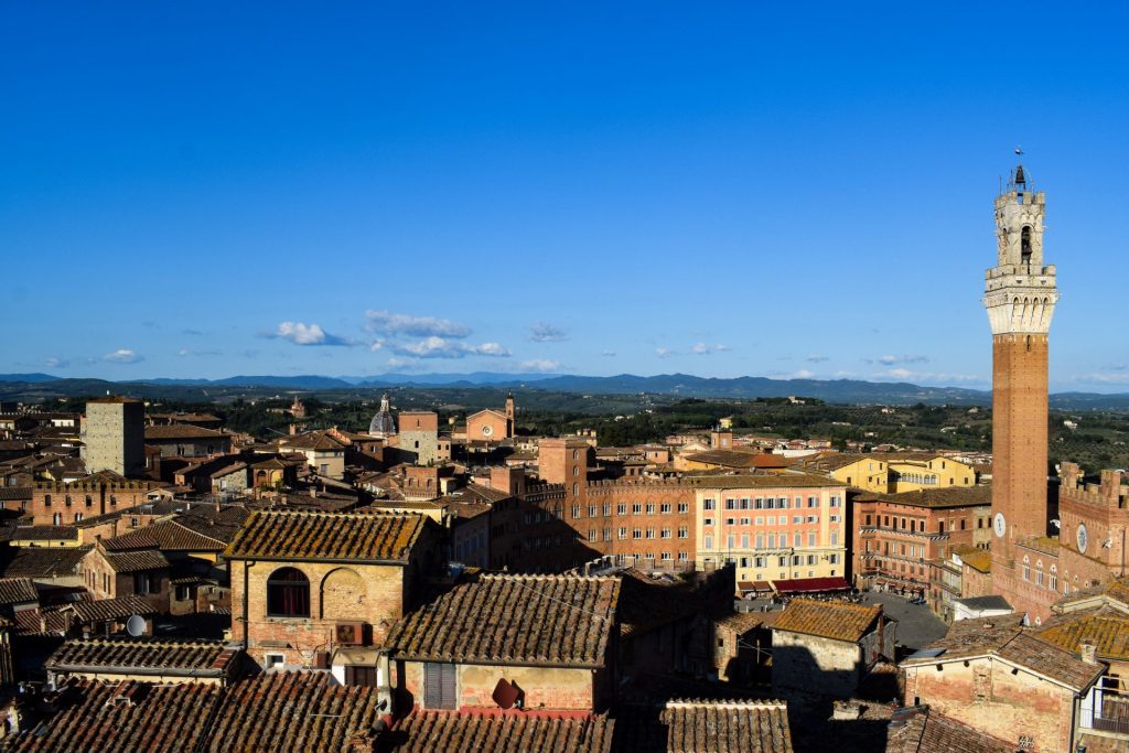 View of Siena from above.